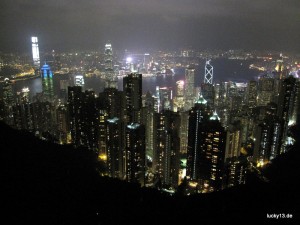 Blick auf die Hong Kong Skyline vom "Peak"