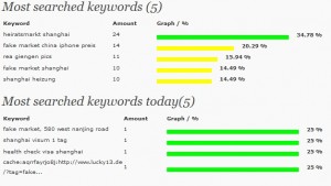 Die Suchwörter in Google die zu diesem Blog führen sind teilweise skurril. Zeitweise führte "Chinese isst Baby" die keyword Statistik